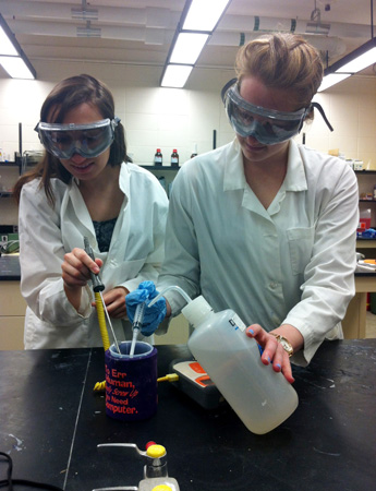 students in lab